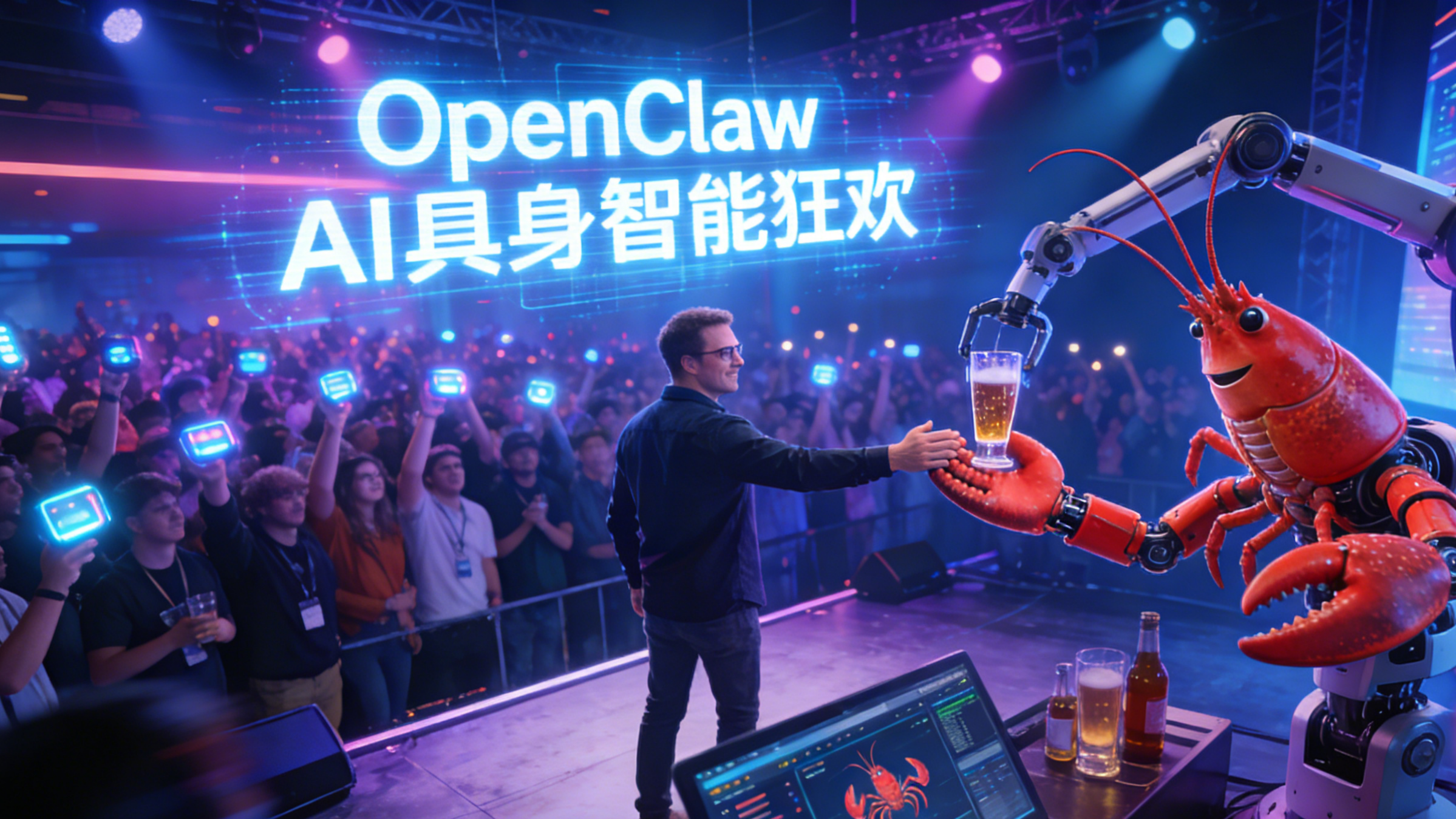 【视频】炸翻旧金山！首届OpenClaw蟹教聚会封神，AI控机器人续酒，千人疯抢入场券