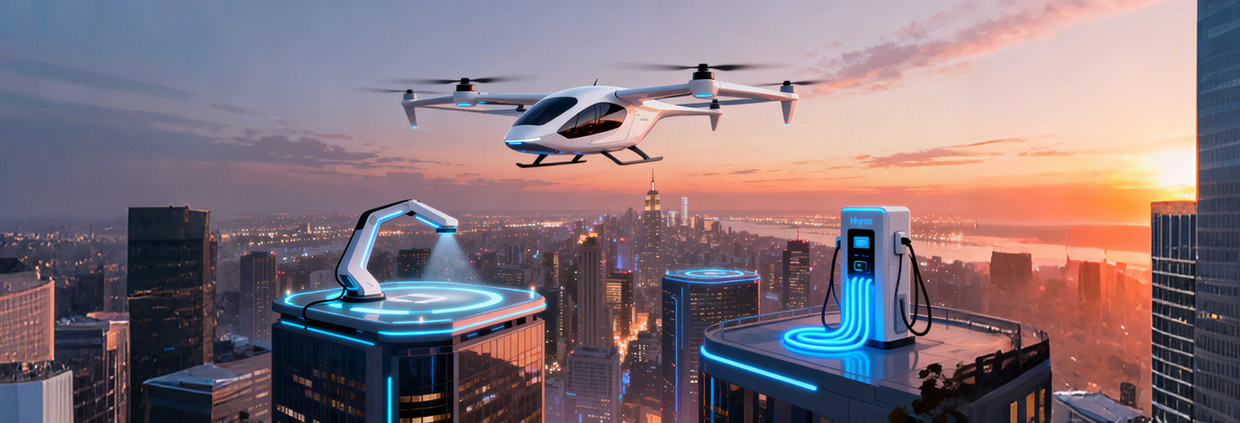 低空能源补给网络：兆瓦级充电技术与氢燃料电池在eVTOL中的应用前景