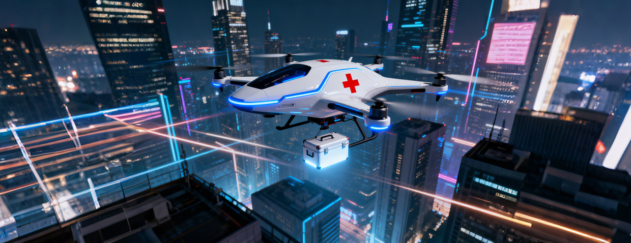 🚁 生命的“空中快递”：无人机在器官、血液、急救药品等高价值医疗物资运输中的应用