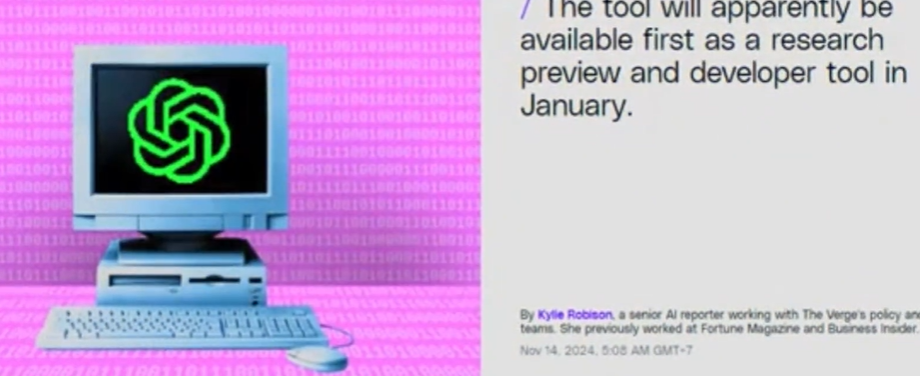 OpenAI明年1月推“操作员”AI智能体，开启AI应用新篇章 